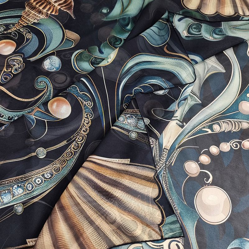 Silk chiffon fabric card for lightweight scarves and apparel