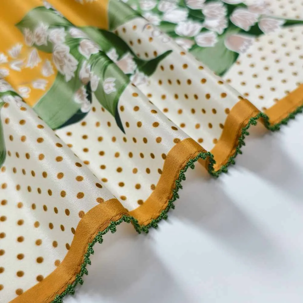 Crochet lace edge craftsmanship for a decorative custom scarf