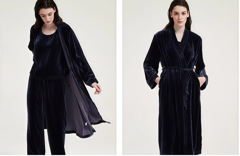 DOCSUN custom velvet robe in deep color for winter capsule programs