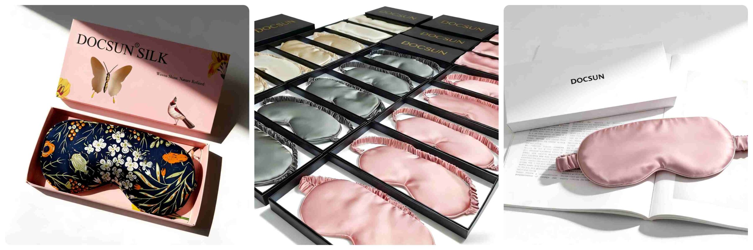DOCSUN in-stock and custom packaging for 20 by 9.5 cm eye masks