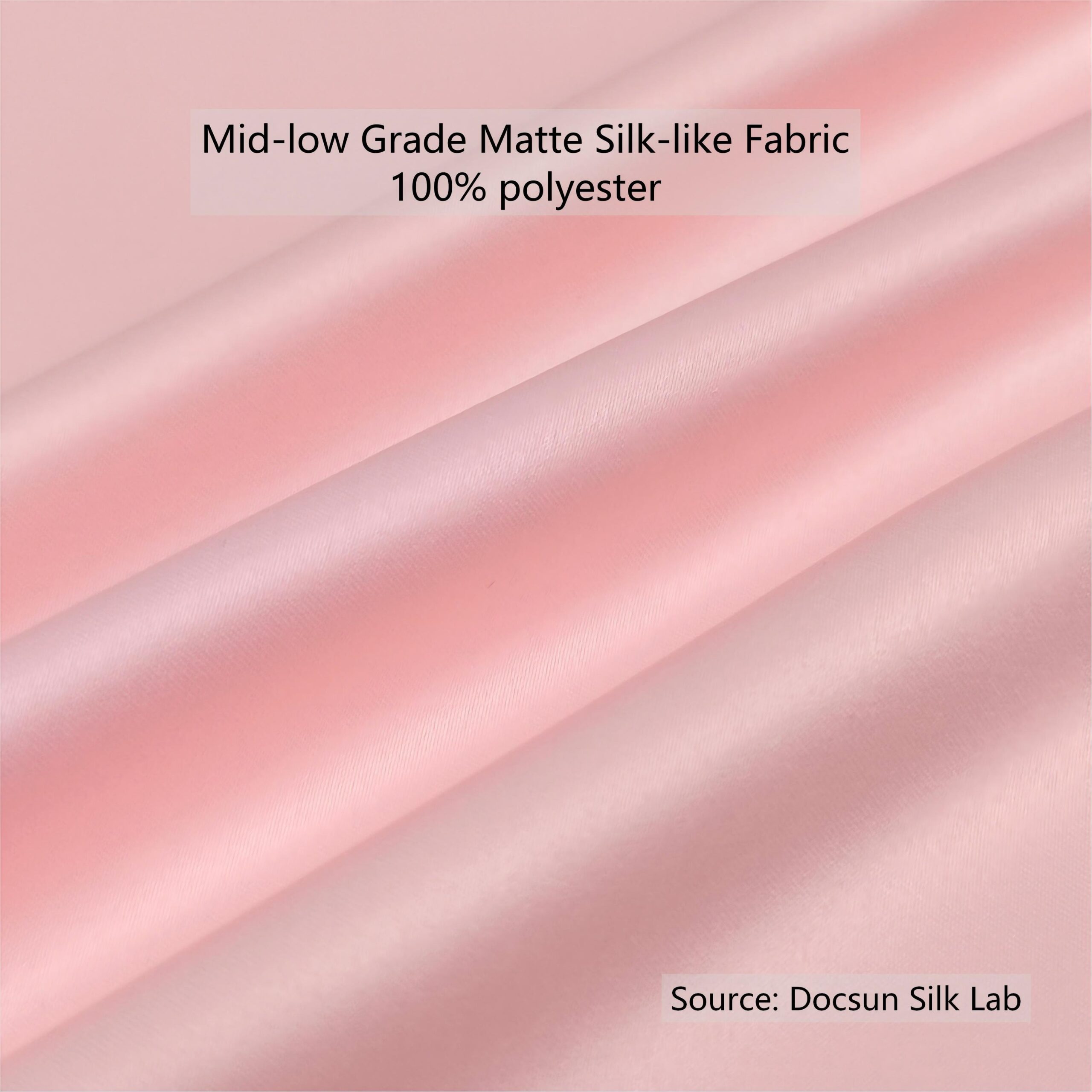 Mid-to-low grade matte silk-like polyester fabric surface