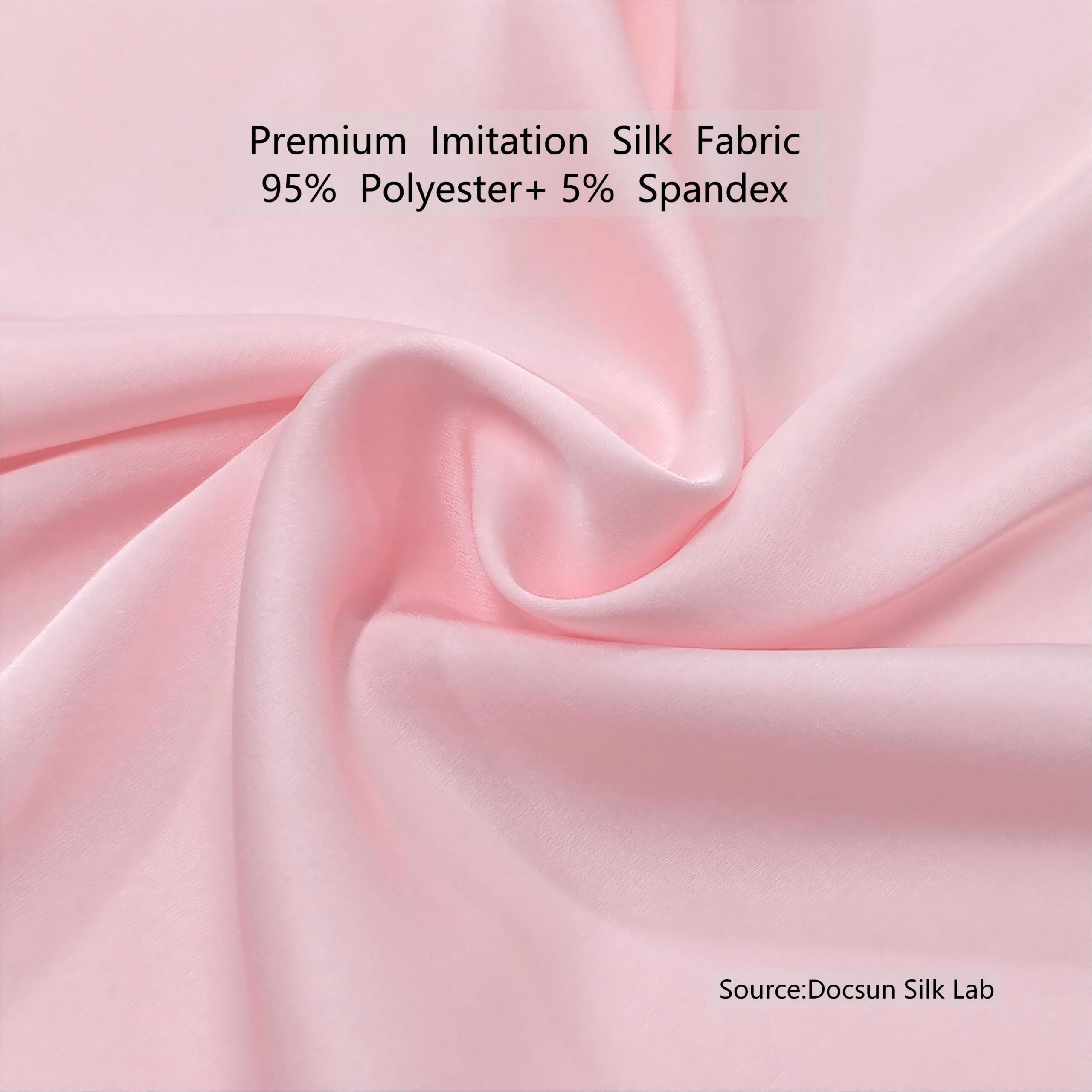 Premium imitation silk polyester satin fabric with smooth luster and soft drape