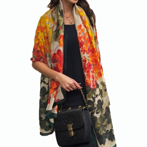Custom Silk Scarf Size 110x180cm