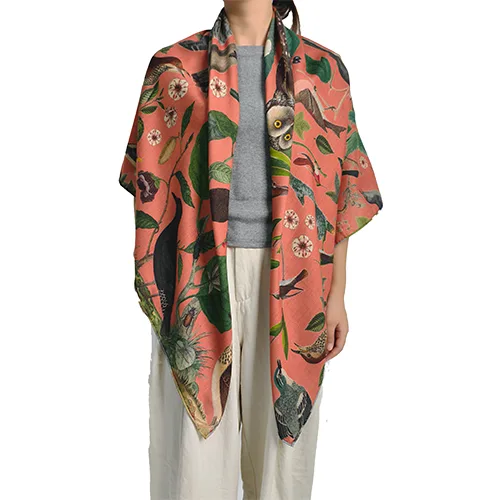 140 by 140 centimeter oversized custom silk scarf size reference
