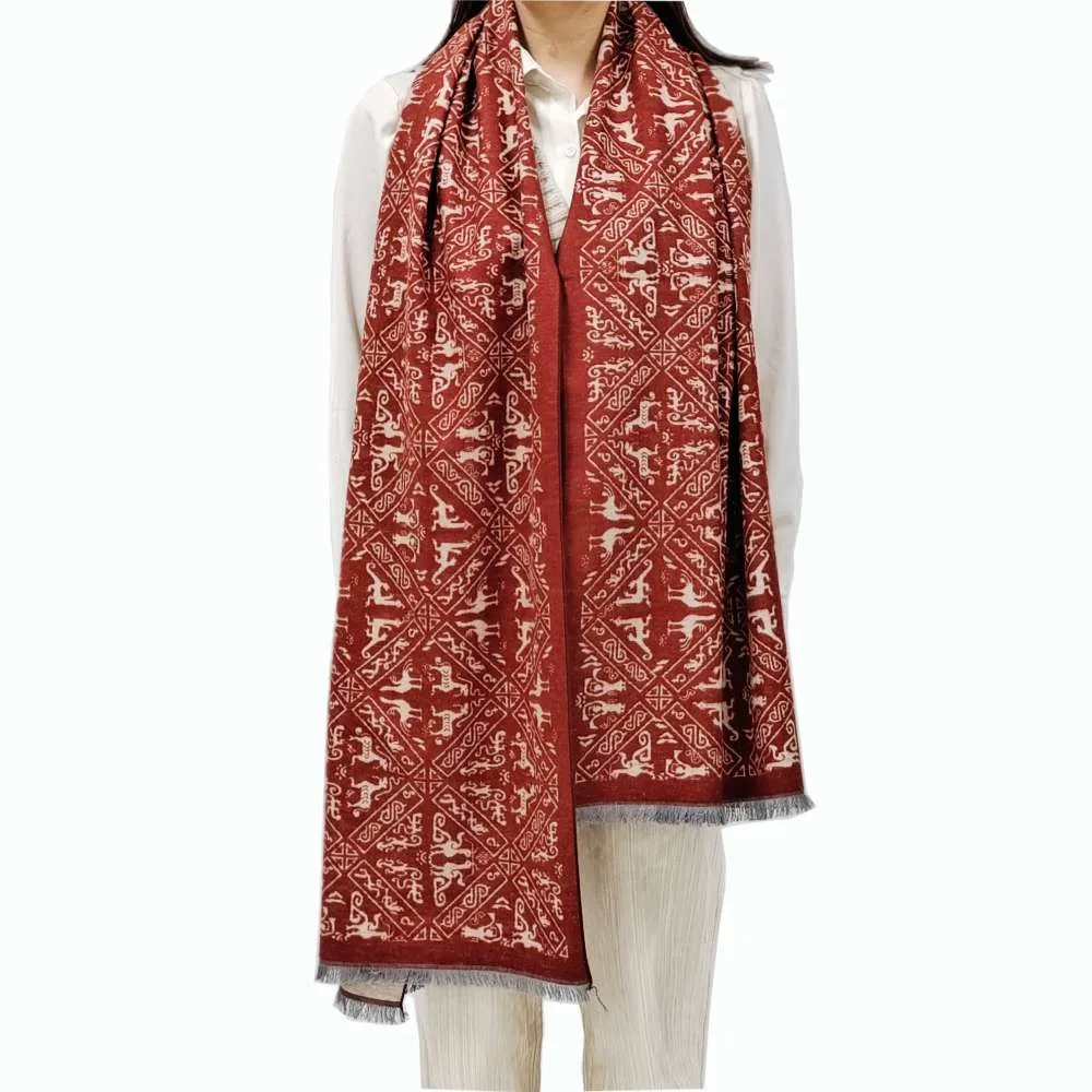 60 by 200 centimeter long custom silk scarf size reference