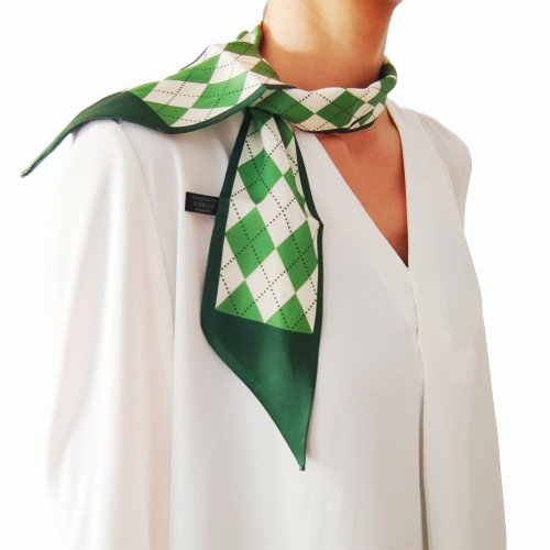 Custom Twilly Silk Scarf Size 7x88cm