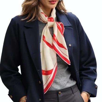 90 by 90 centimeter custom silk twill scarf size reference