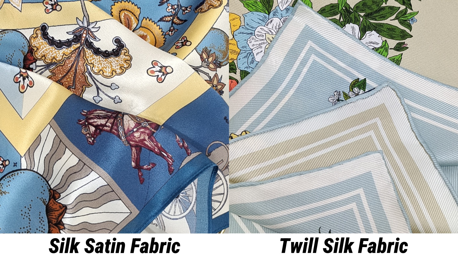 Close view of smooth silk satin fabric with a luminous surface