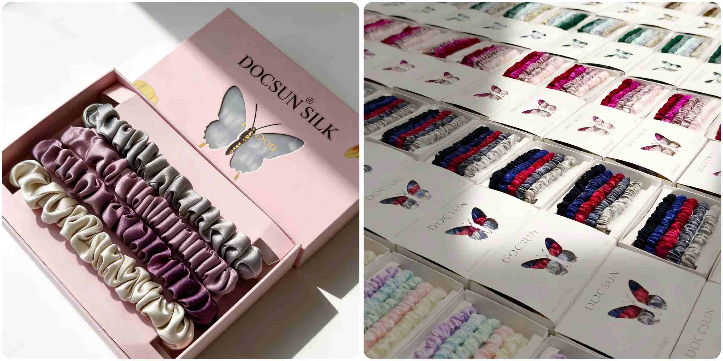 DOCSUN butterfly cut-out box for 1 to 3 cm scrunchies and twillies