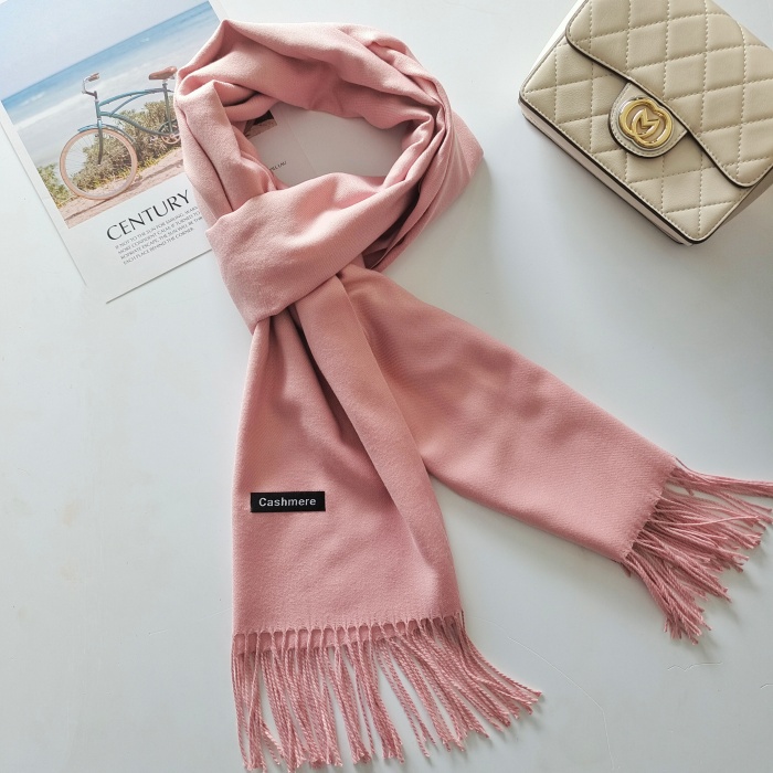 Cashmere scarf for women styled as a warm designer scarf accessory