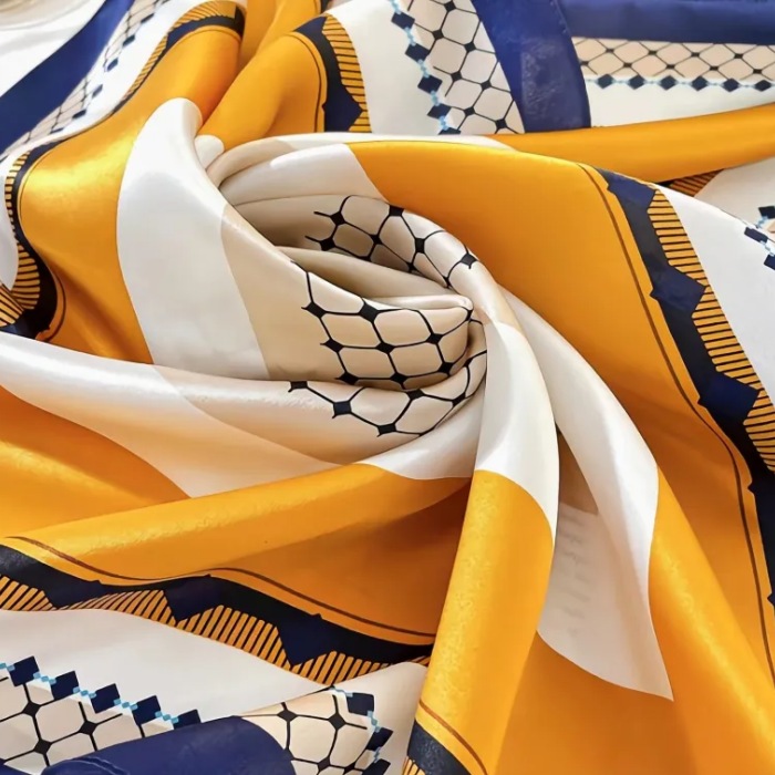 Custom luxury printed silk scarf design by DOCSUN