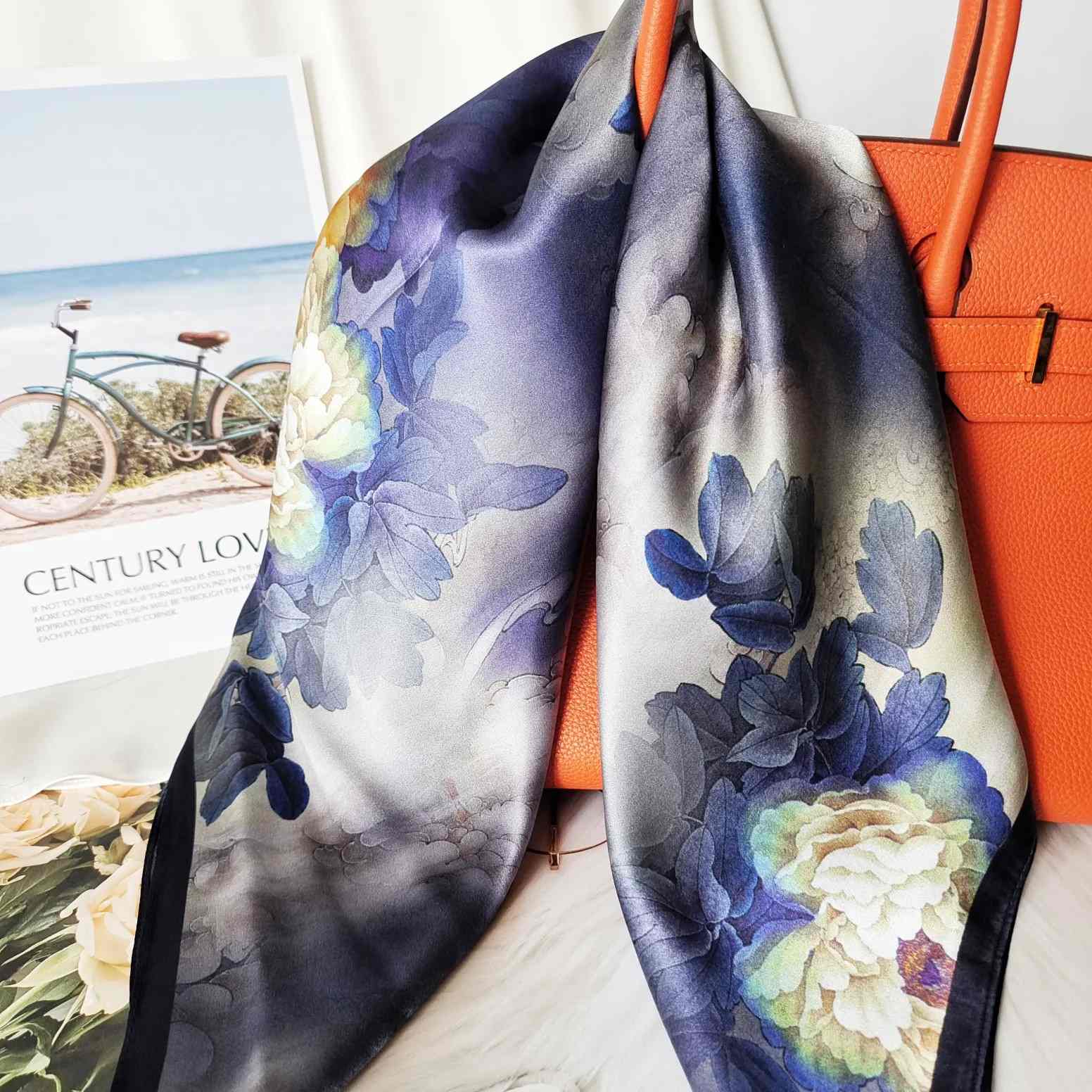 Custom mulberry silk scarf factory production for brand styling scarf collections