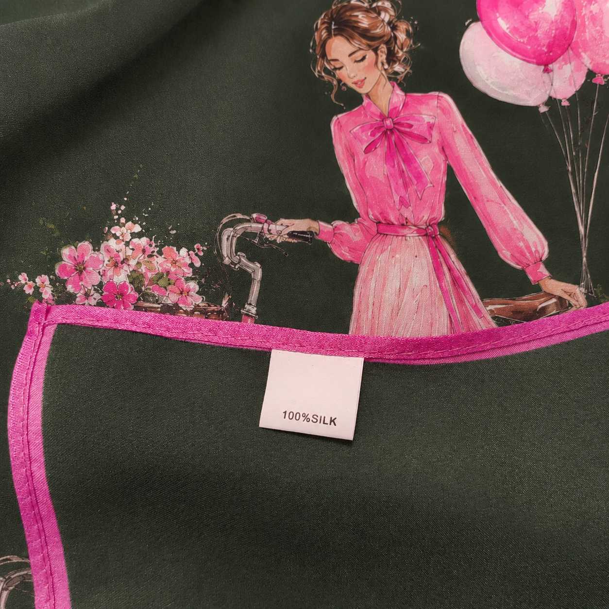 Luxury custom silk scarves for premium brand double-sided scarf development