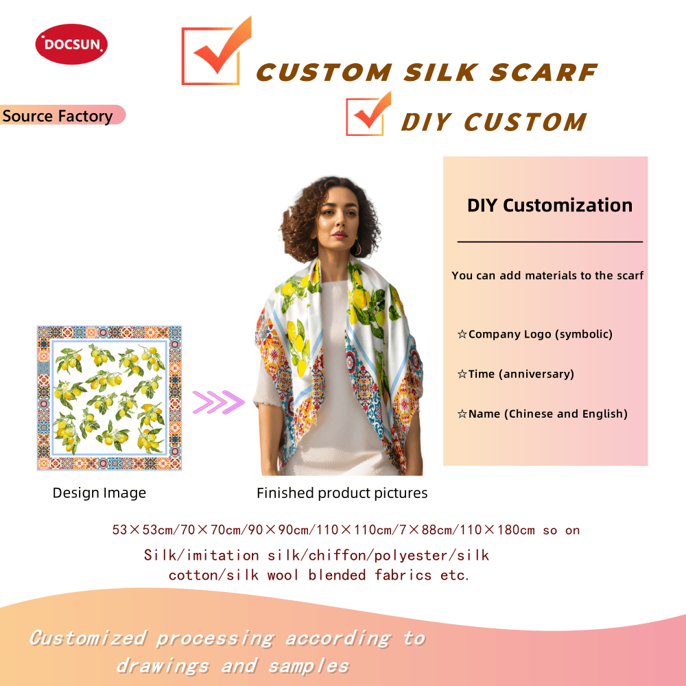 Custom silk scarf process from artwork to finished product