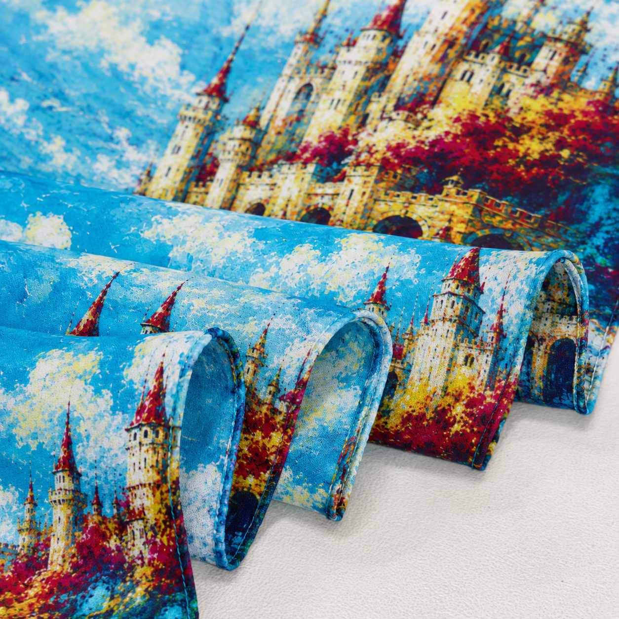 Custom square silk scarves for women with culture inspired print design