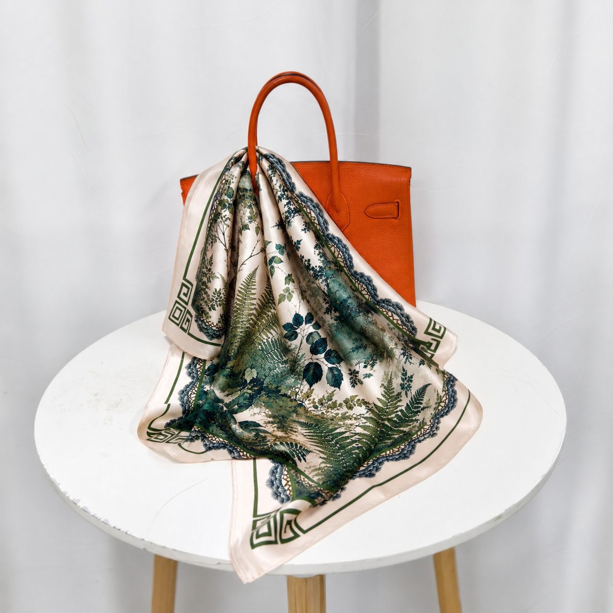 Luxury double-sided silk scarves with refined color and custom scarf finishing