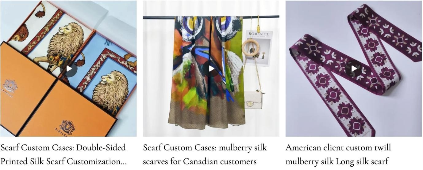 DOCSUN custom mulberry silk scarves with refined luxury finish