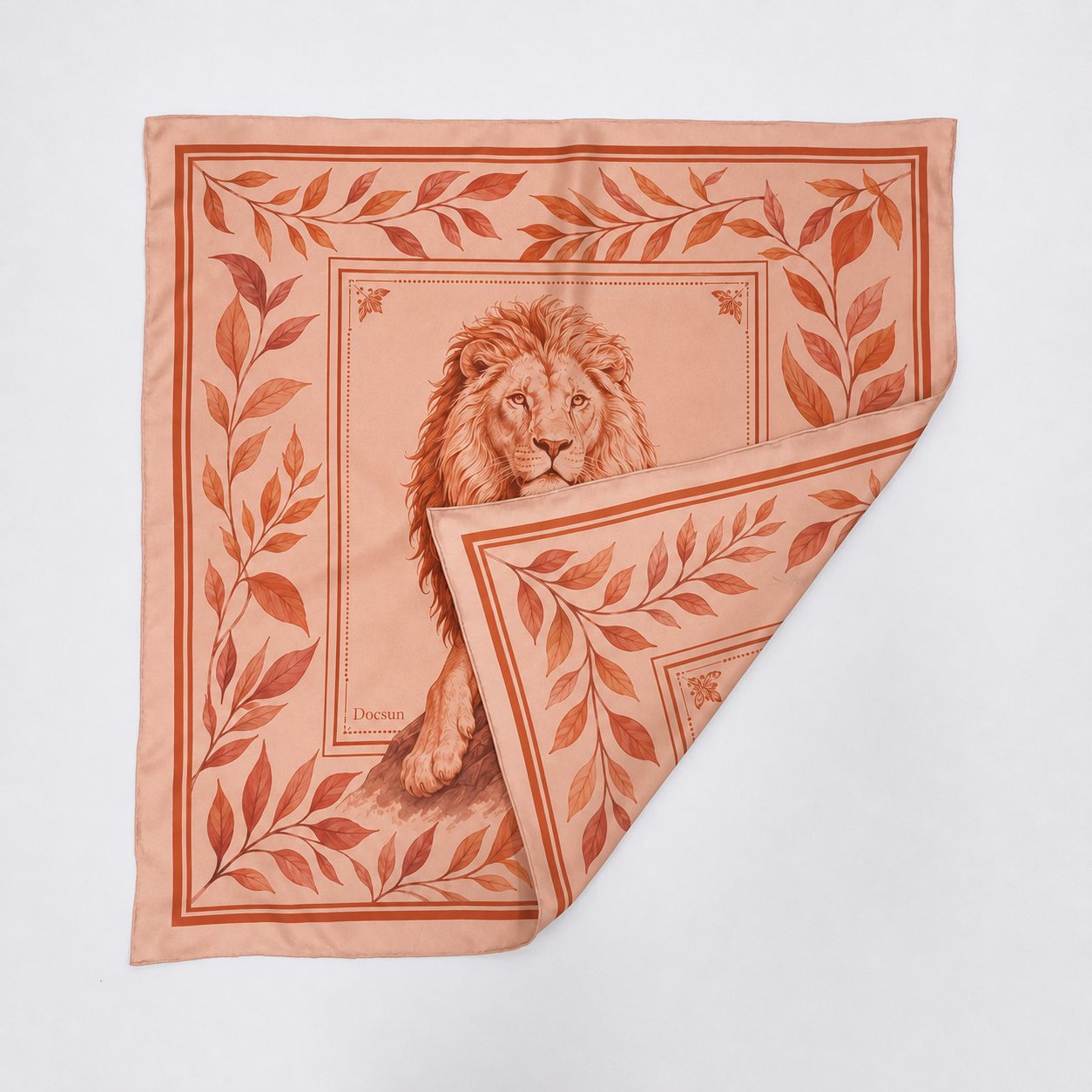 Silk scarf hemming detail for custom twill scarf production quality control