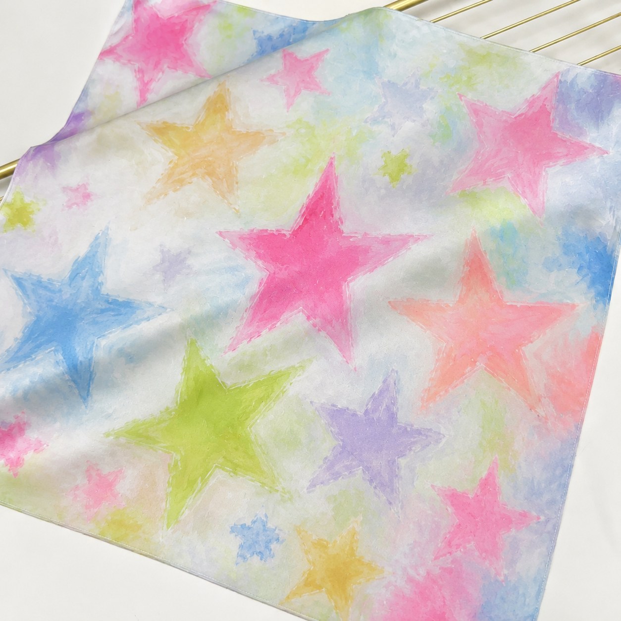 Printed silk scarf showing fabric choice, color clarity, and soft drape for scarf design