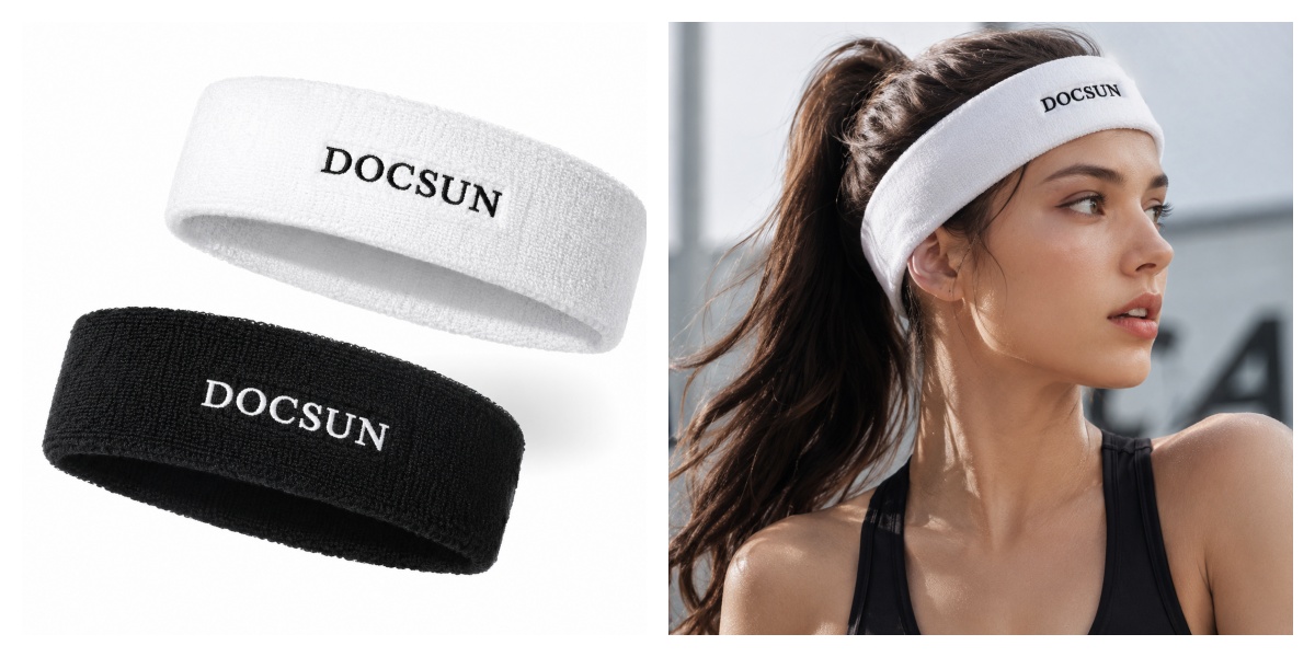 Workout headband for active wellness and sports accessory programs