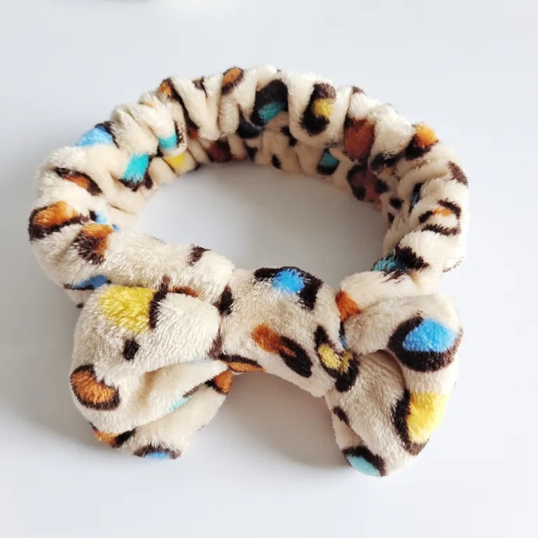 Woman wearing custom silk scrunchie for gentle hair care