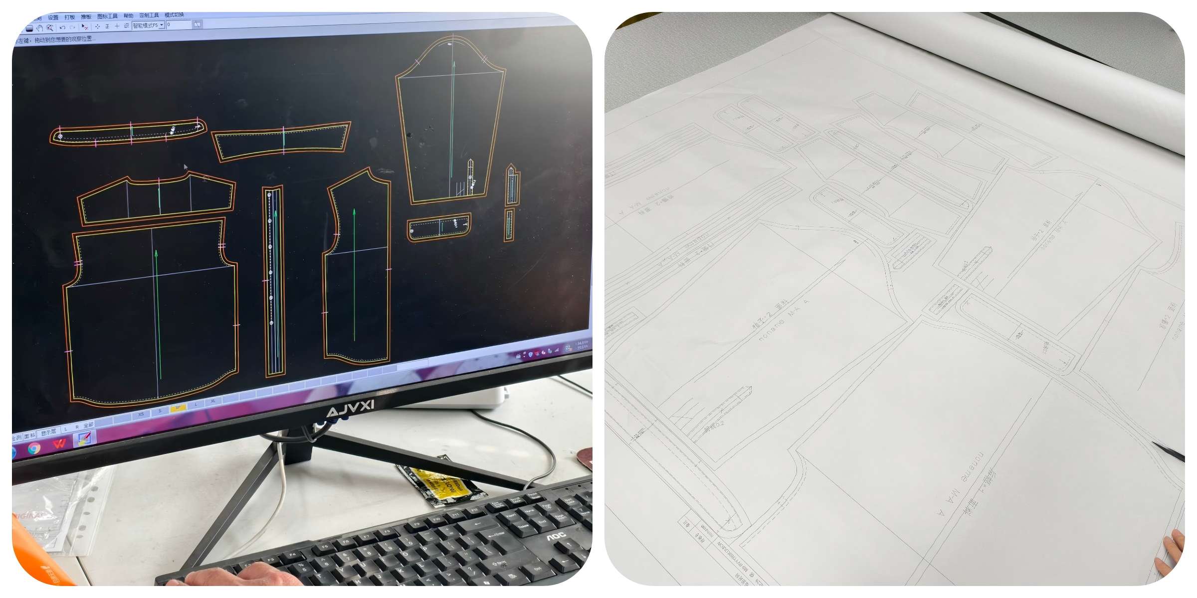 Pattern development and engineering for custom silk blouse manufacturing