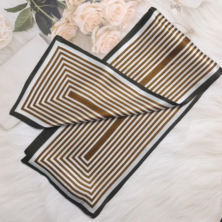 Printed silk scarf for winter styling and gift ideas