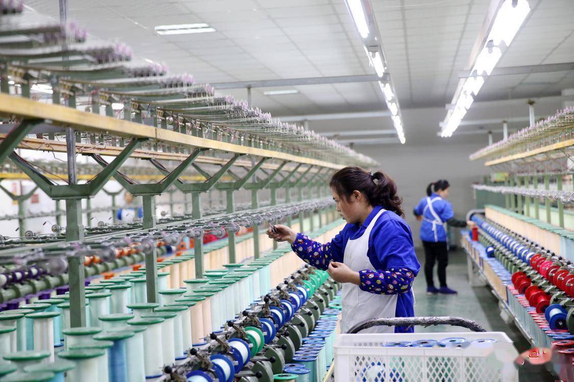 Factory production view for custom lightweight scarves