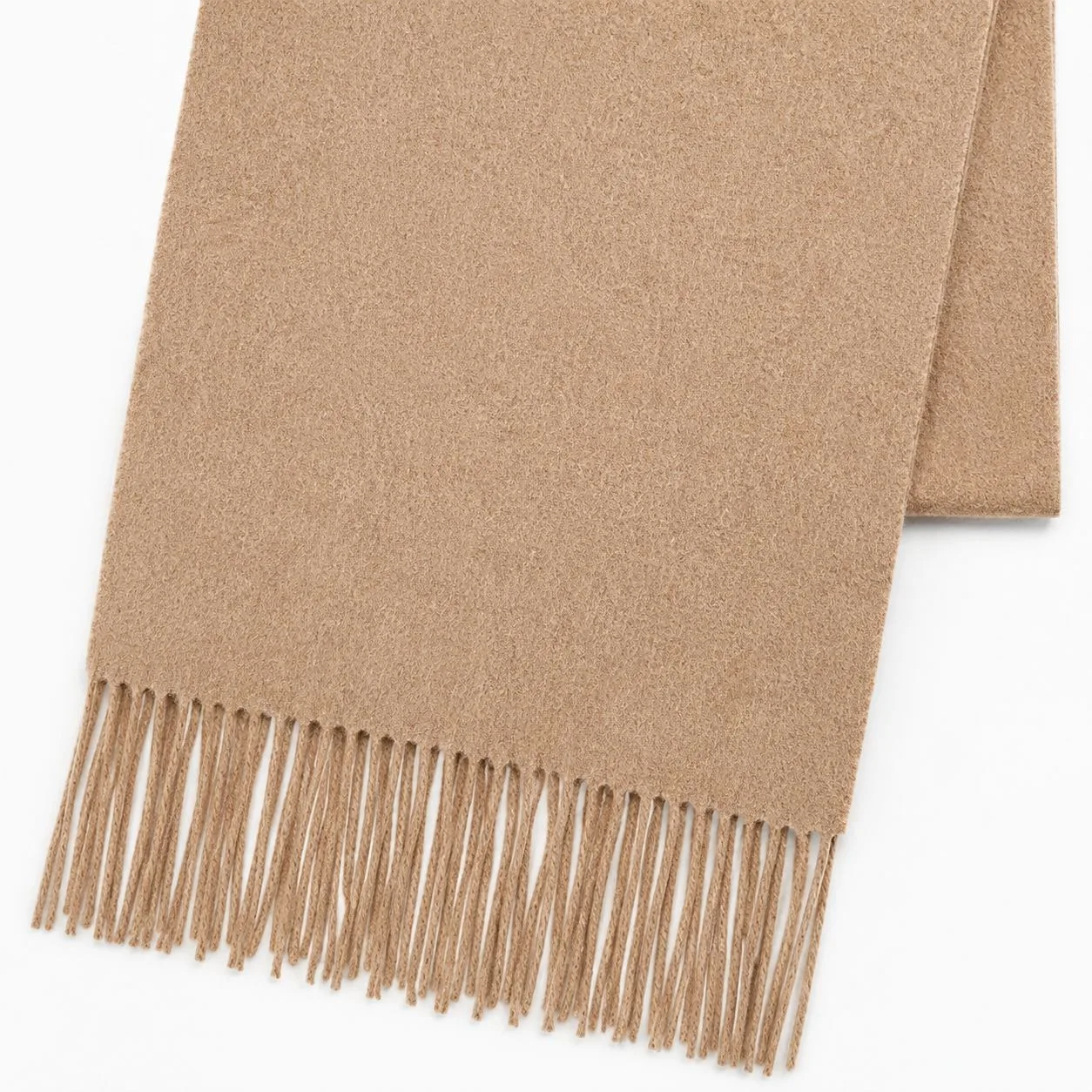 Brushed tassel edge detail for a custom scarf or shawl