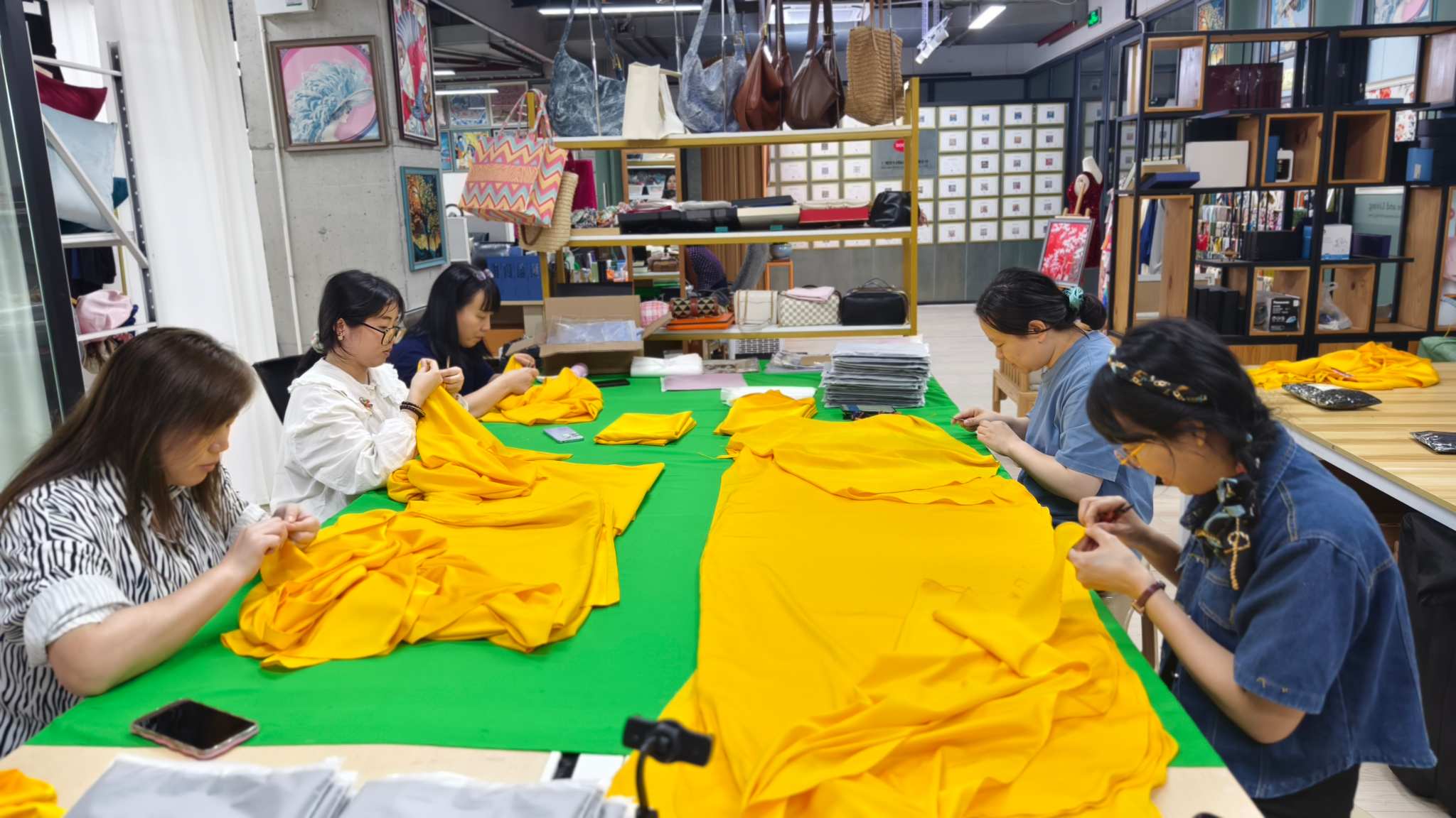Custom garment quality inspection process for silk apparel