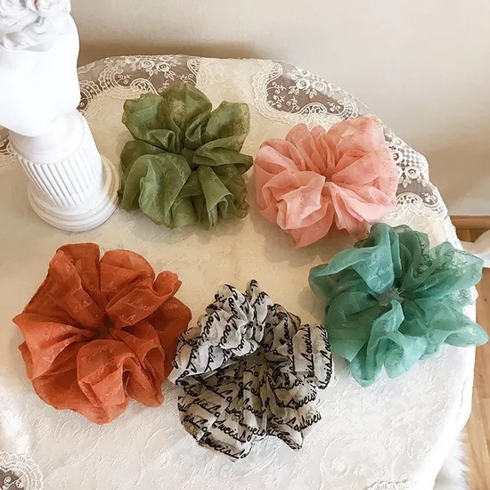 Colorful custom hair scrunchies for wholesale buyers