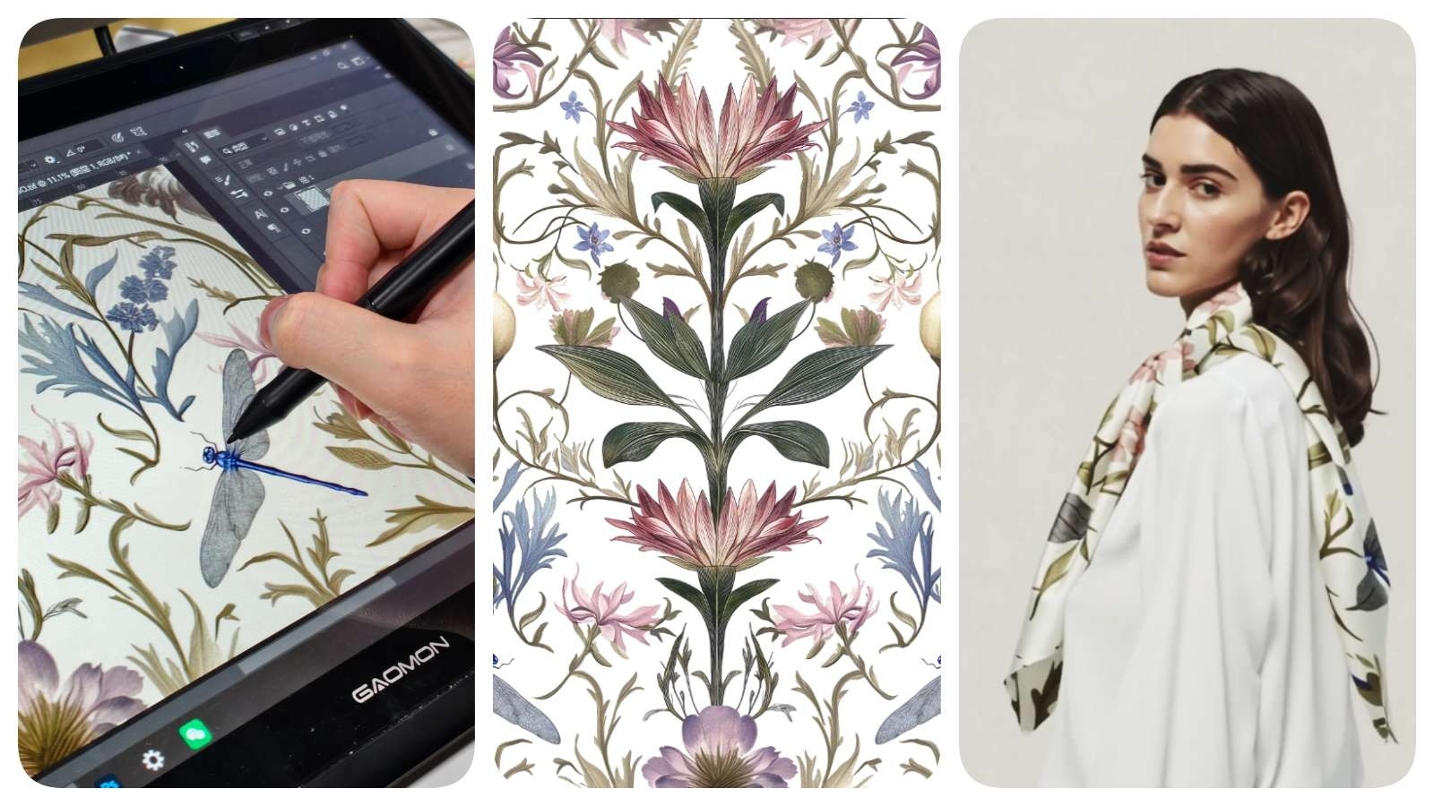 Design and pattern support for custom silk product development