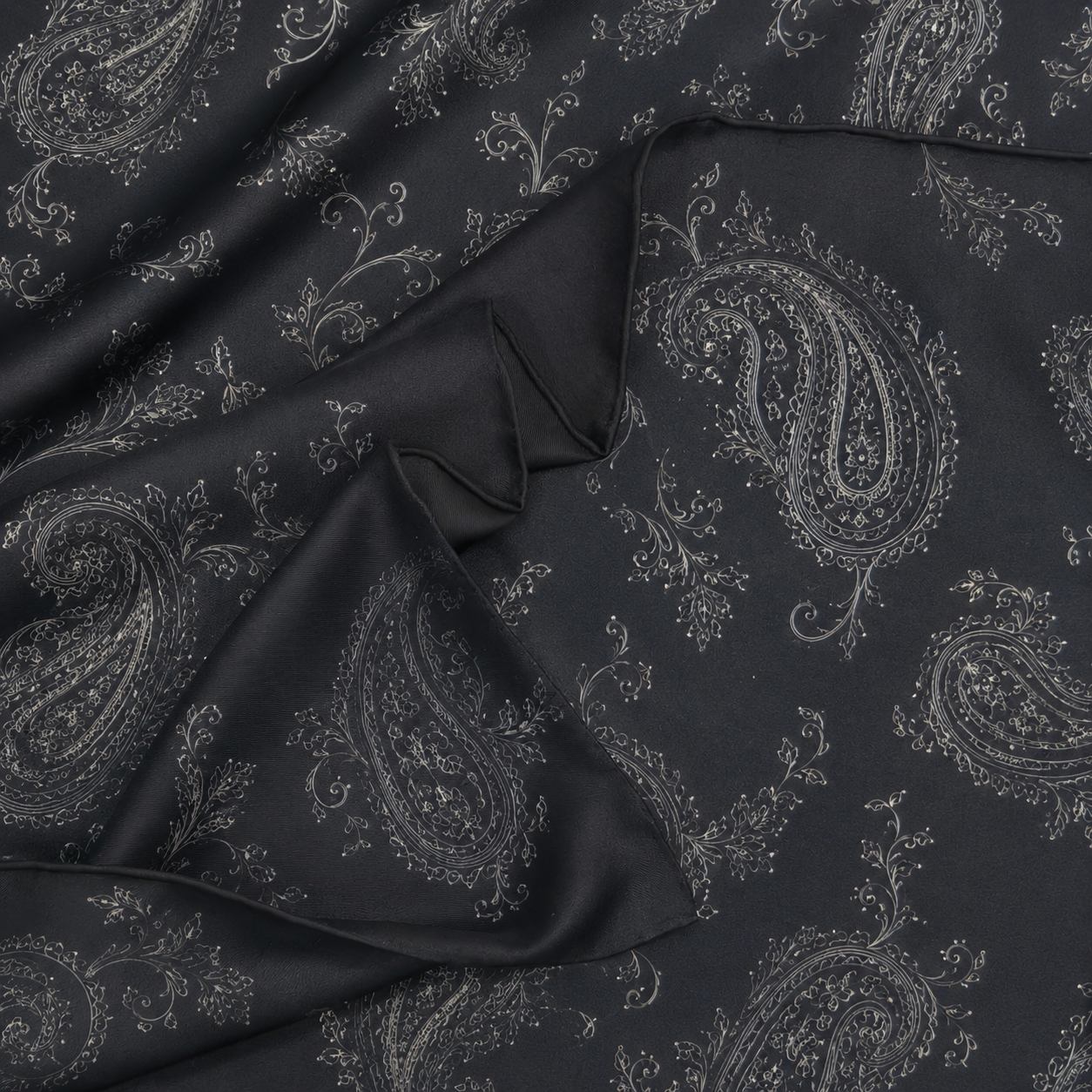 Mulberry silk paisley scarf for premium double-sided project