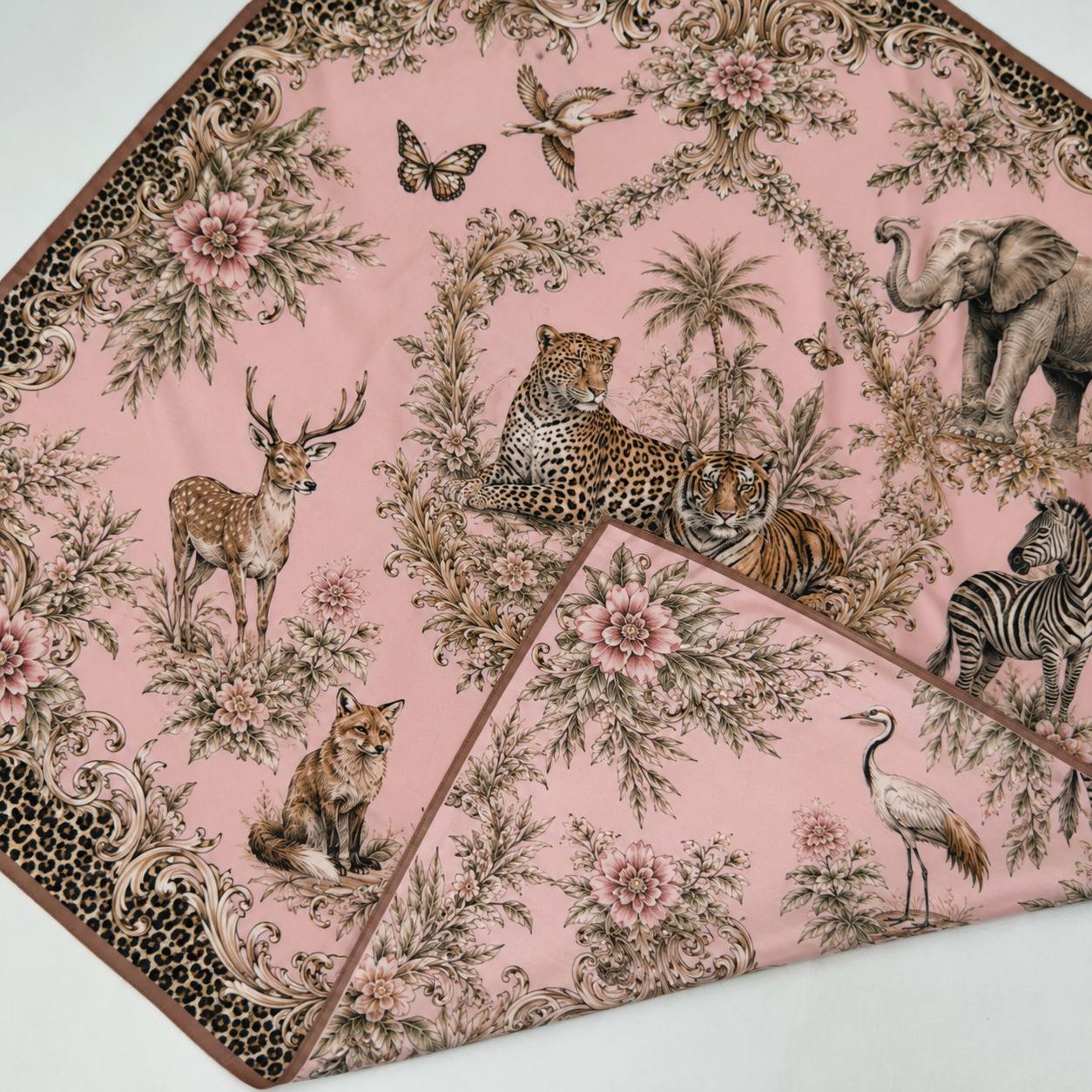 Pink 90cm silk square scarf for wholesale buyers