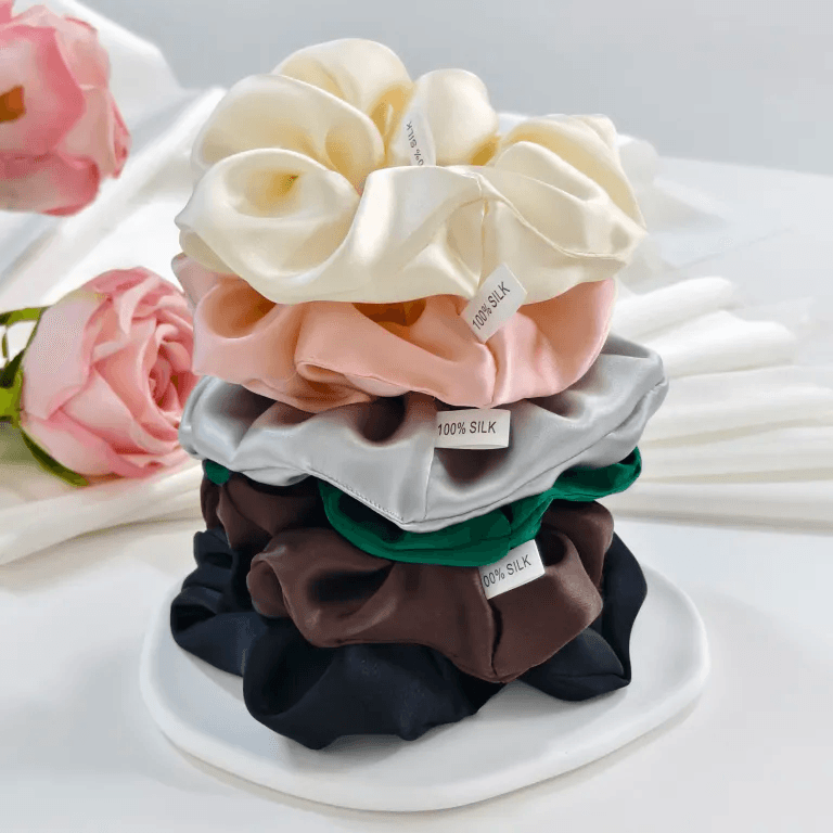 DOCSUN custom mulberry silk scrunchies for hair accessory collections