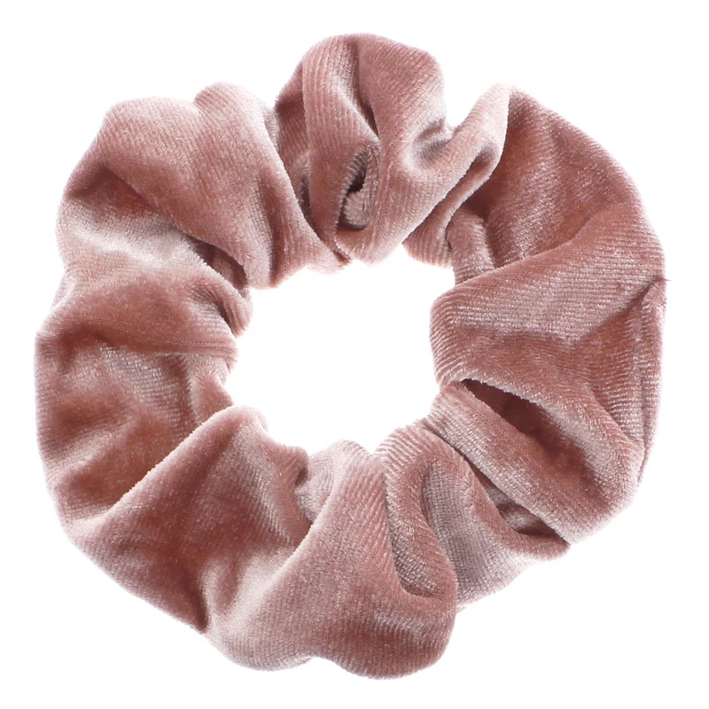 Pink silk scrunchie fabric and elastic gathering detail
