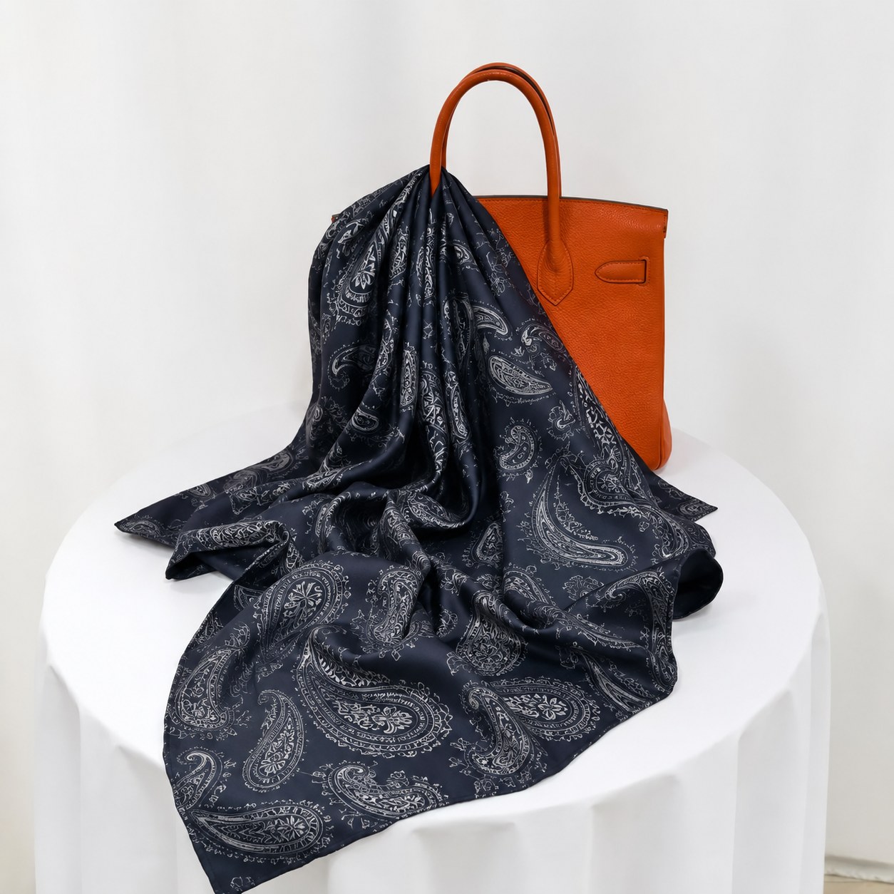 Classic paisley silk scarf print for custom scarf collection