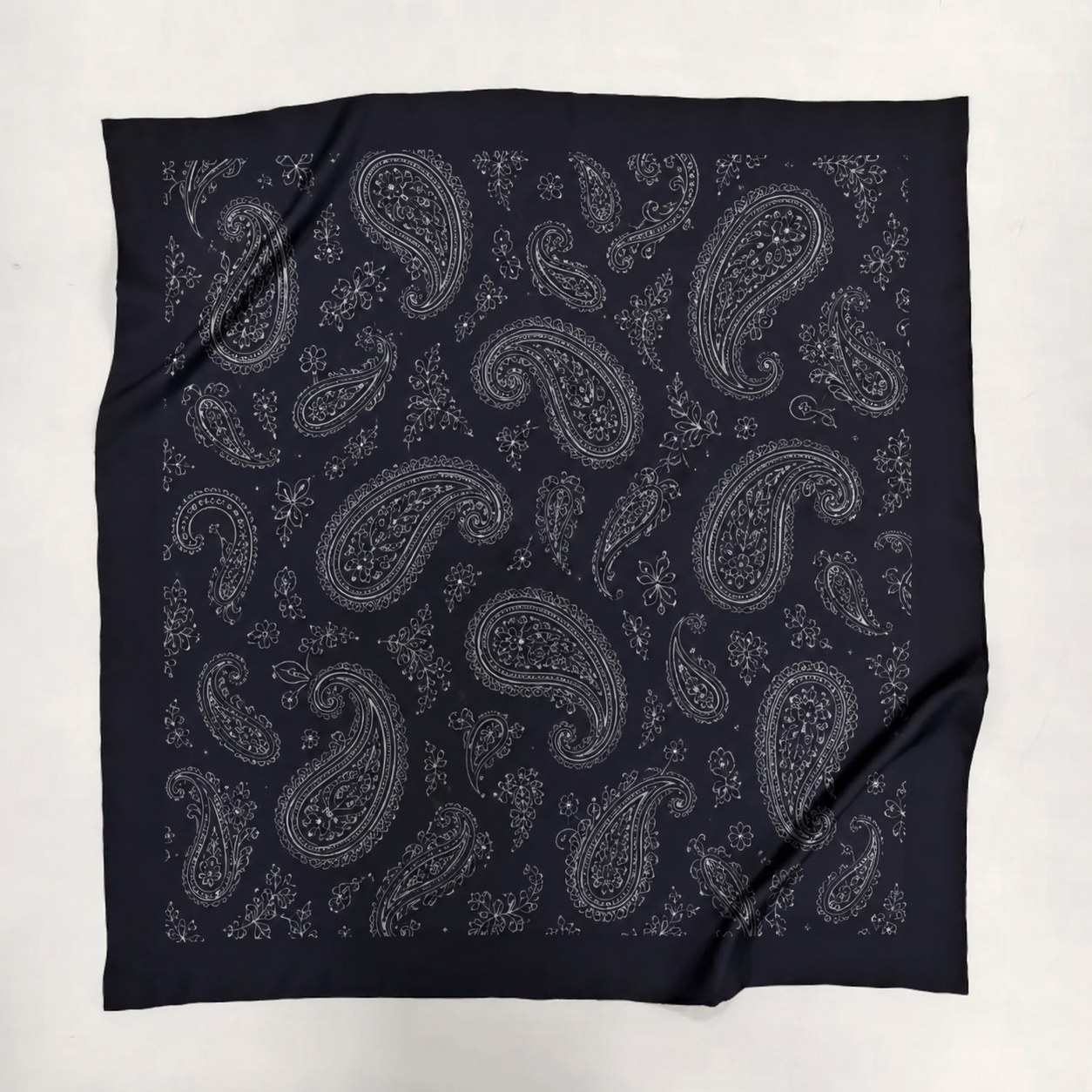 Classic paisley double-sided mulberry silk scarf design