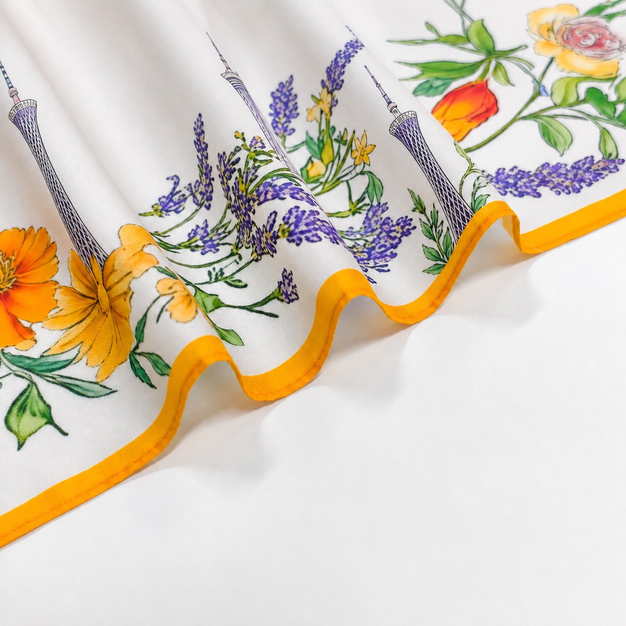 53x53cm small square scarf styled for women