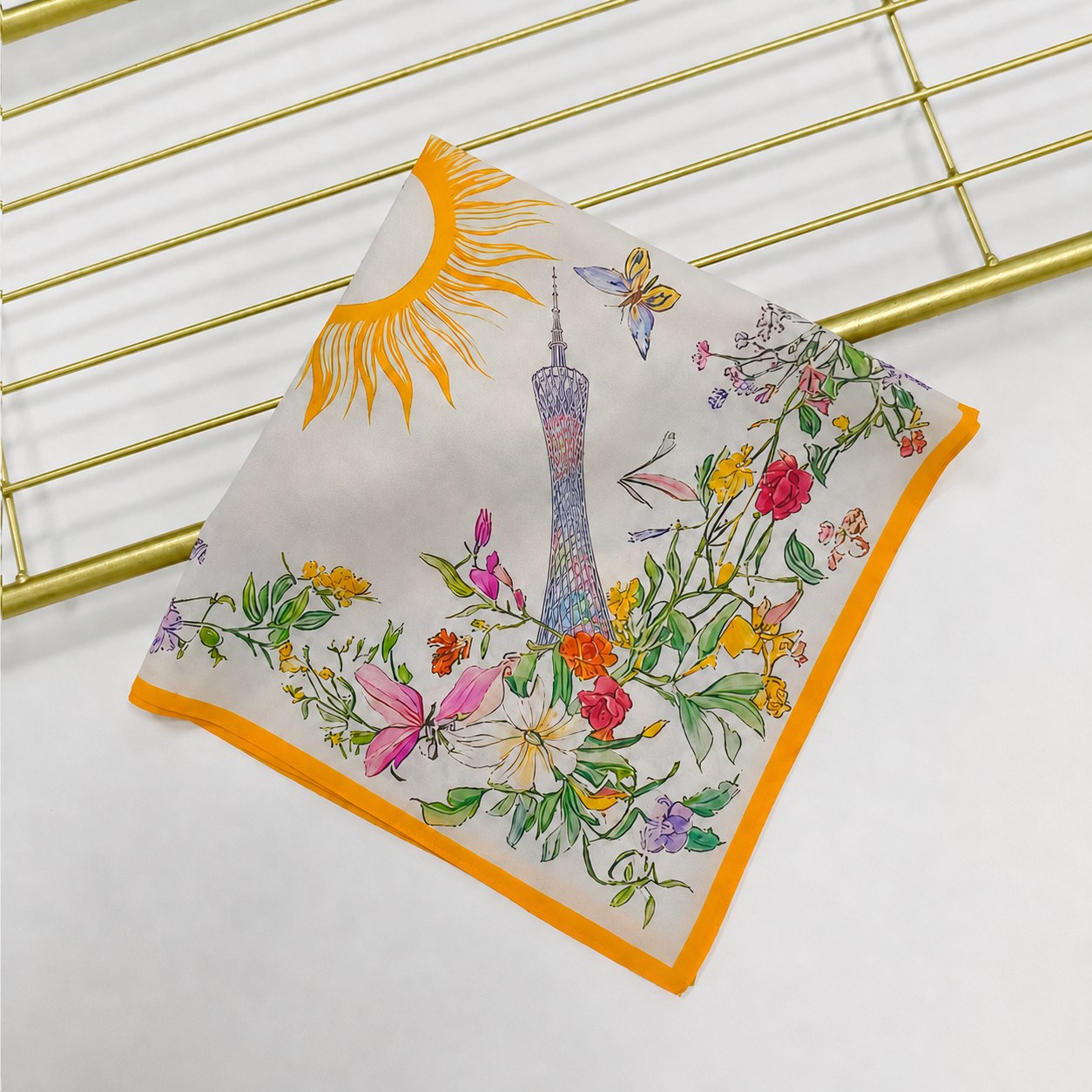 Printed artwork for a 53x53cm custom scarf project