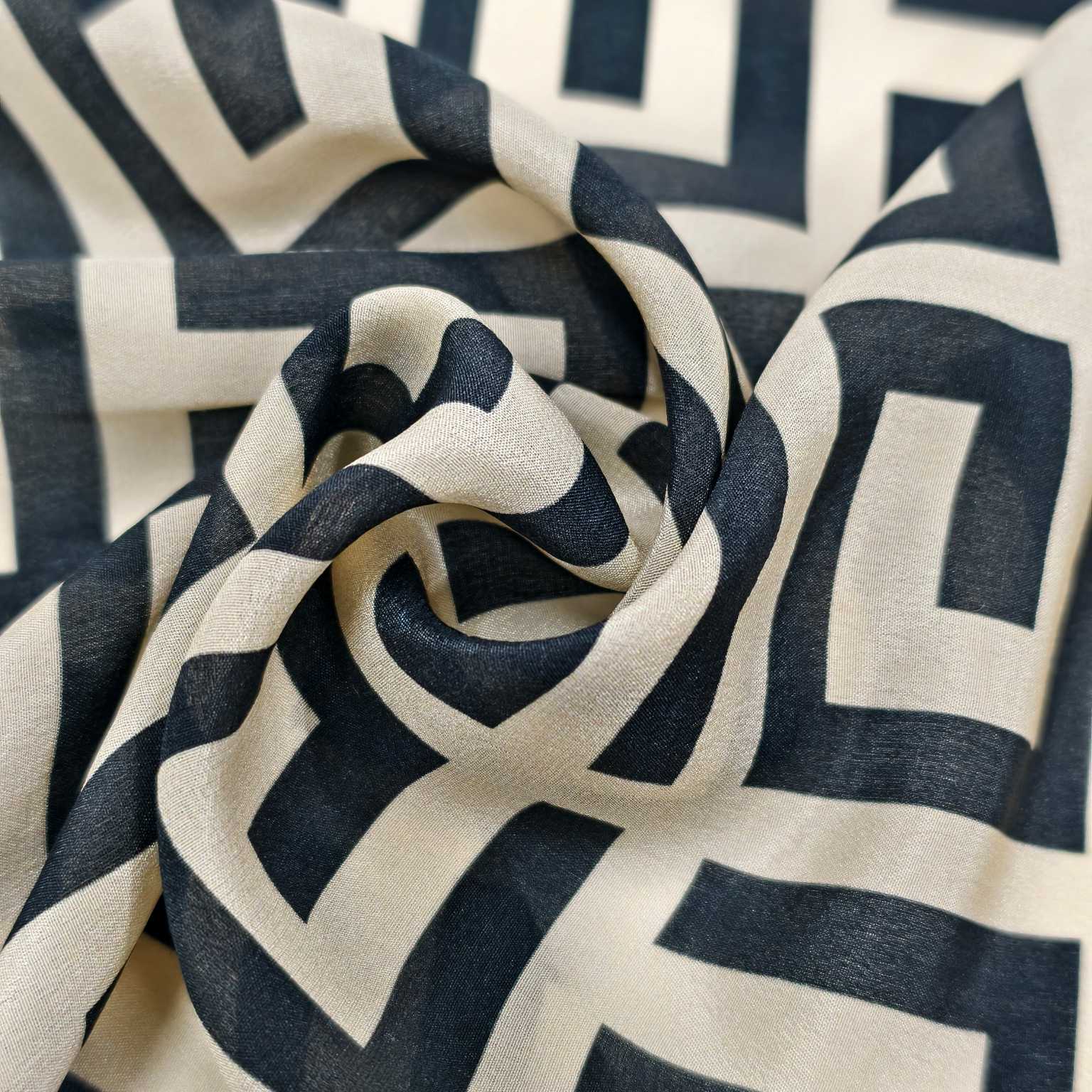 Silk Crepe de Chine CDC double crepe fabric with a subtle pebbled matte surface