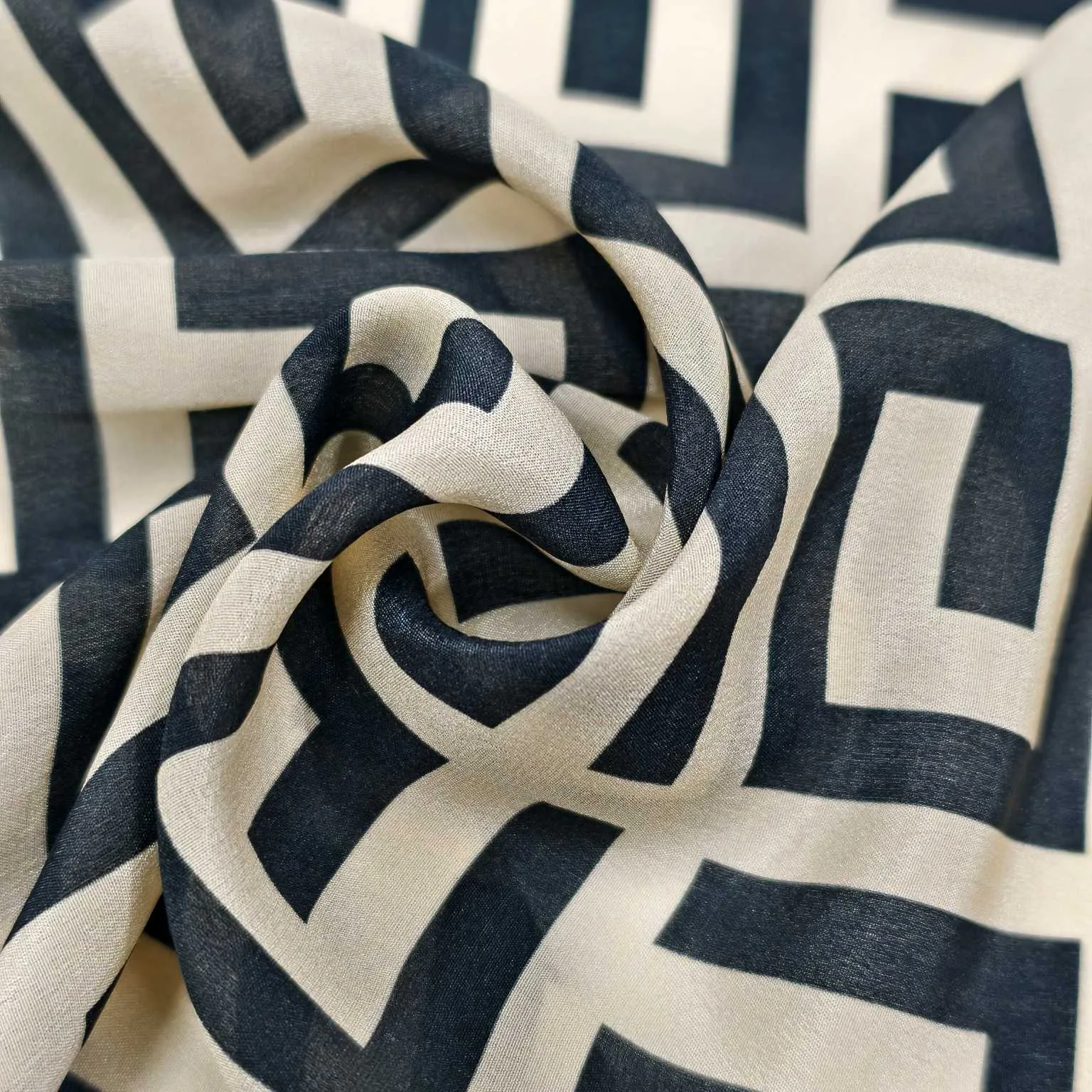 Silk Crepe de Chine CDC double crepe fabric with a subtle pebbled matte surface