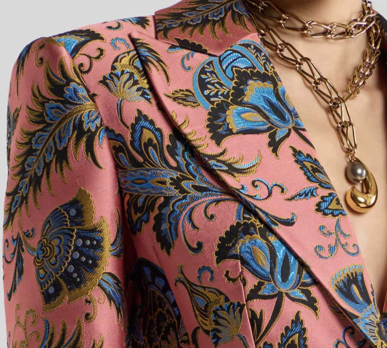 Layered floral and ornamental pattern inspiration for fashion clothing
