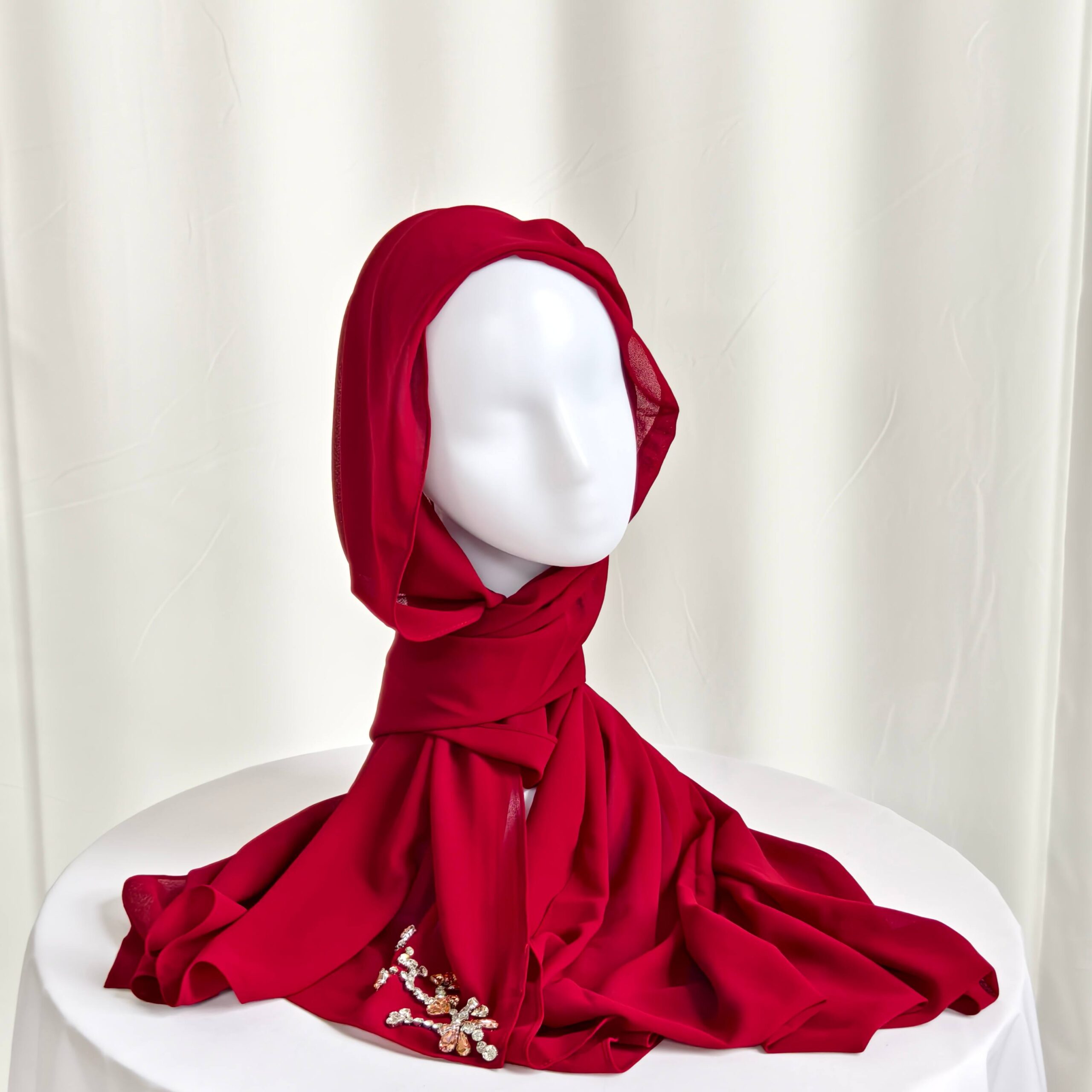 Soft drape chiffon scarf for women with lightweight styling