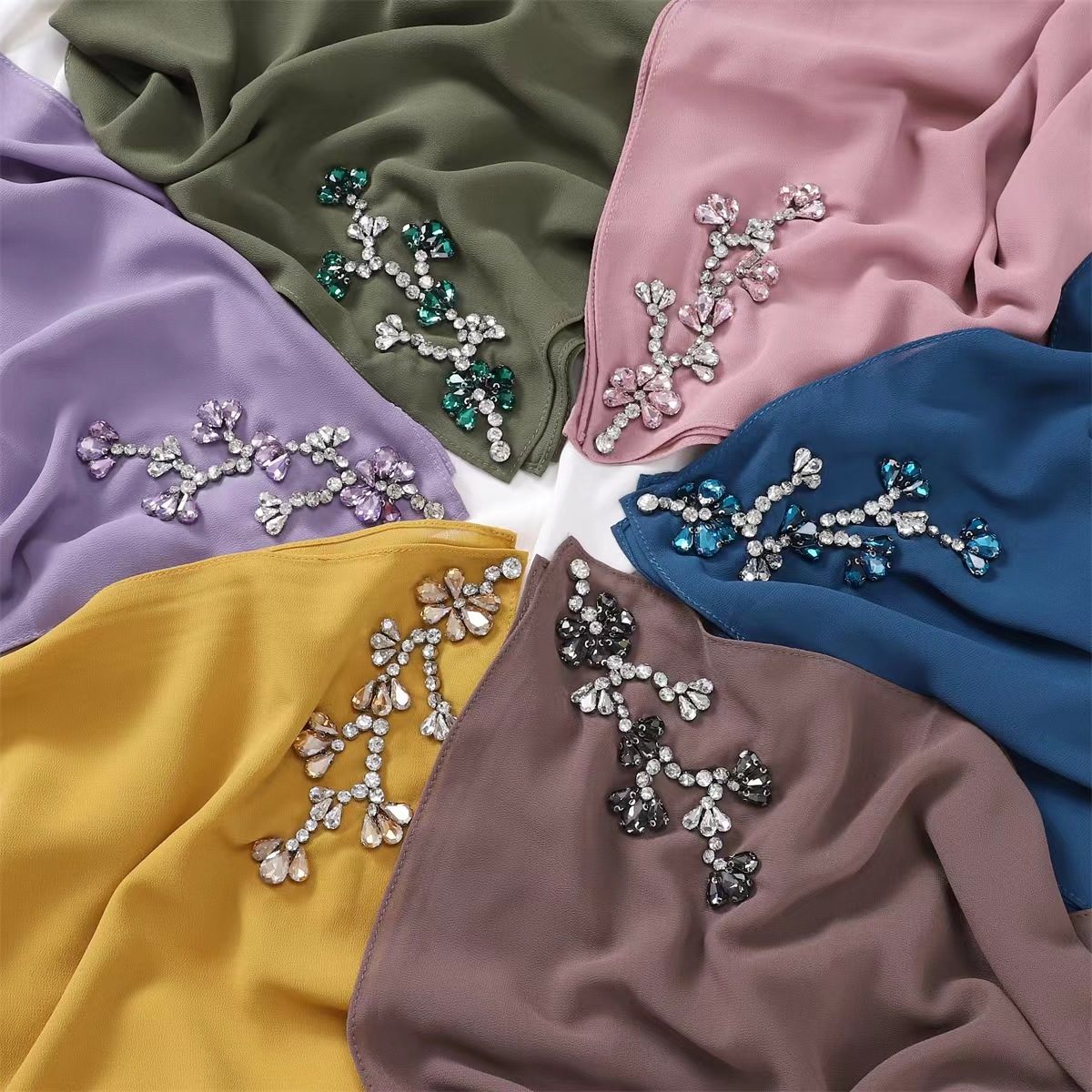 Wholesale chiffon scarf presentation for women's fashion buyers