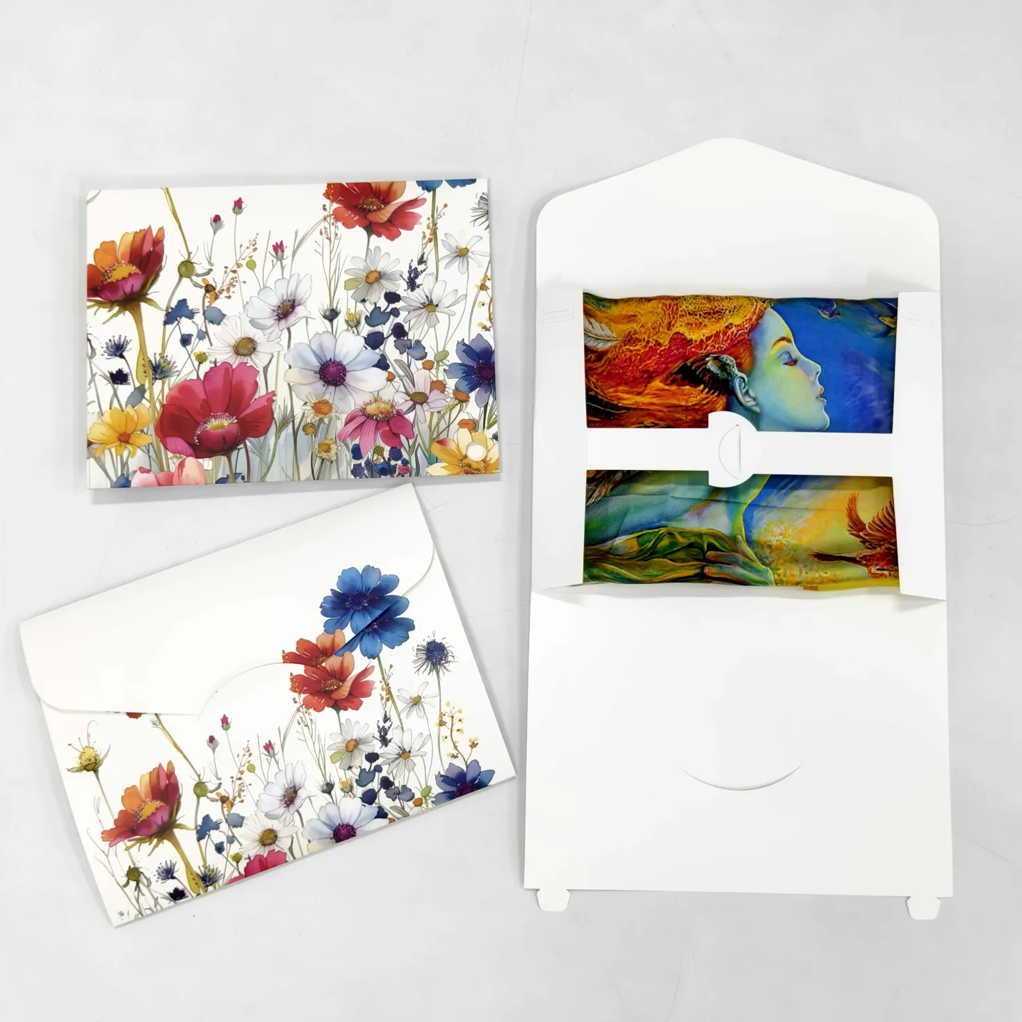 Paper packaging for custom long silk scarf