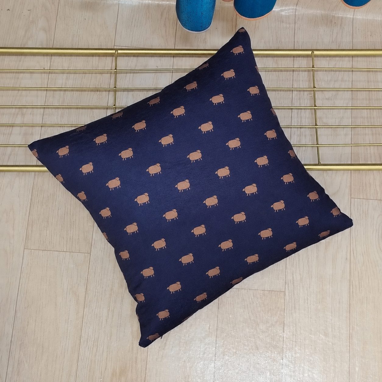 Navy flannel pillowcase fabric texture for custom orders