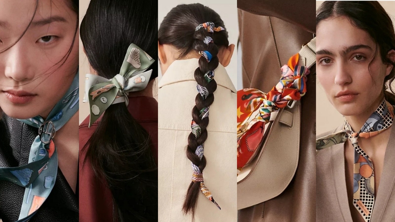 Fashion styling reference for 2026 silk scarf trends
