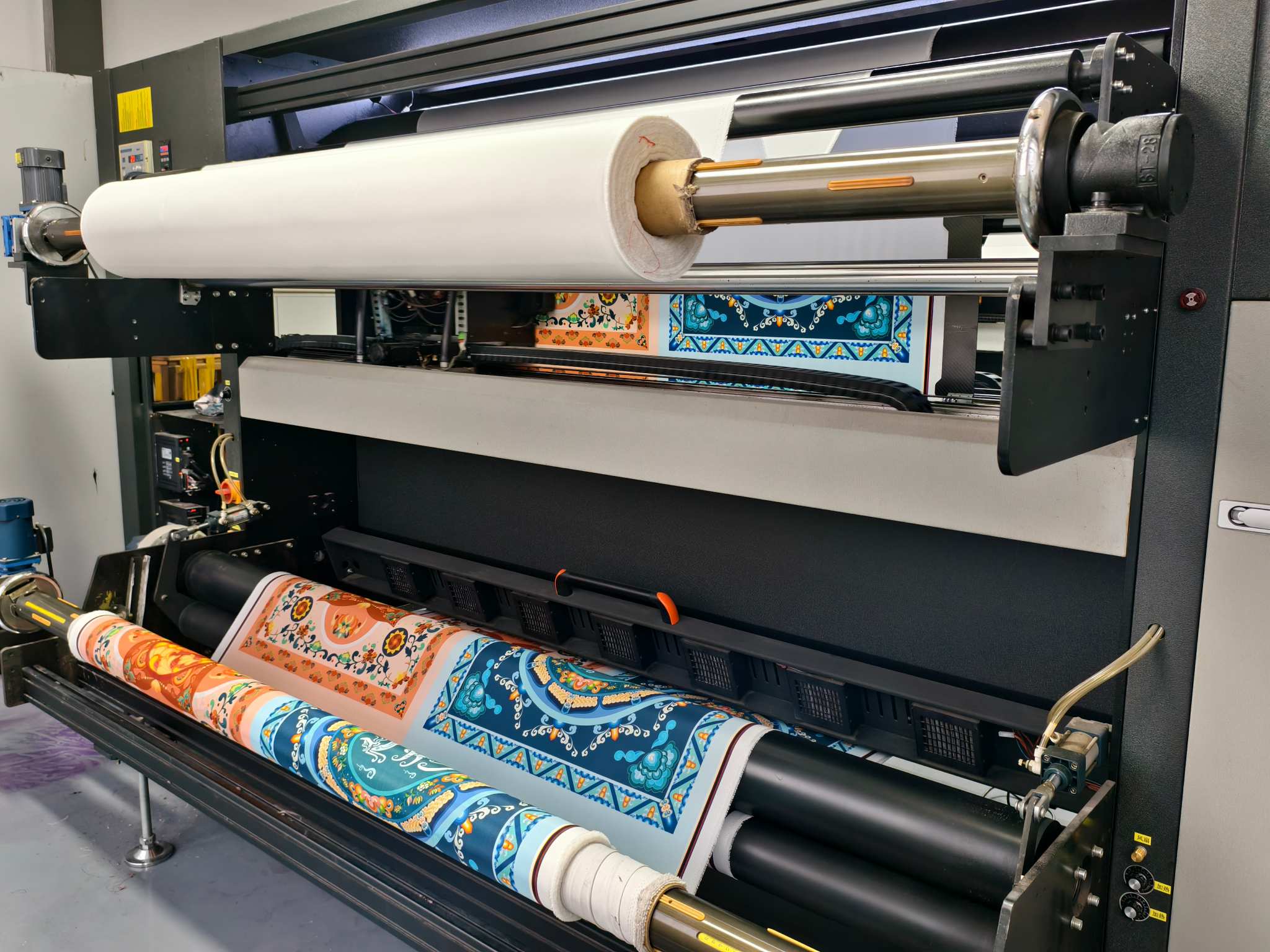 Silk scarf printing process for custom fashion collections