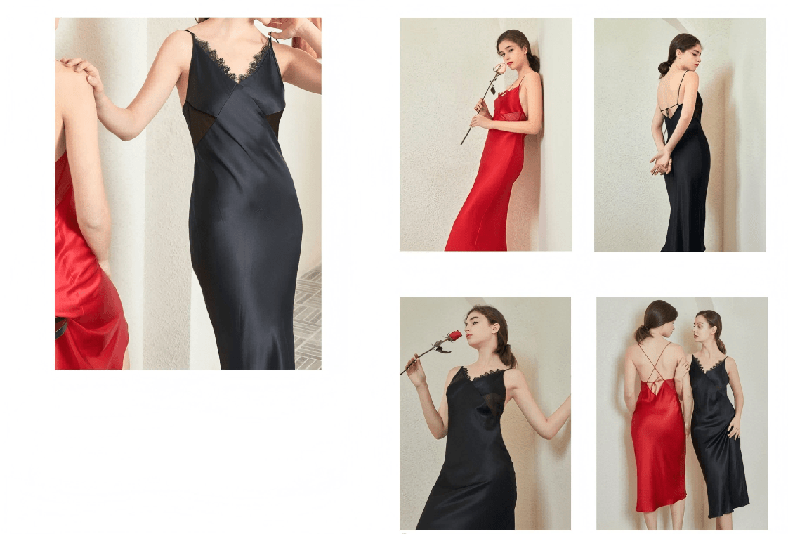 Silk camisole maxi dress OEM sample